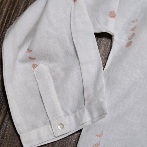 473. NEW World Market White Linen Blend One Size Top - Picture 5 of 12